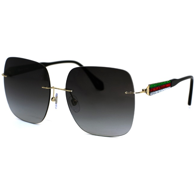 Women&#039;s Square Matter Fashion Sunglasses Glitter (Glitter) Decoration Bartoli BA5650