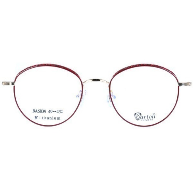 Women&#039;s Round Metal Glasses Frame Bartoli BA6839