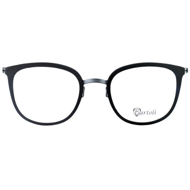 Retro-style square ultra-light Soltex horn-rimmed glasses Bartoli BA6863