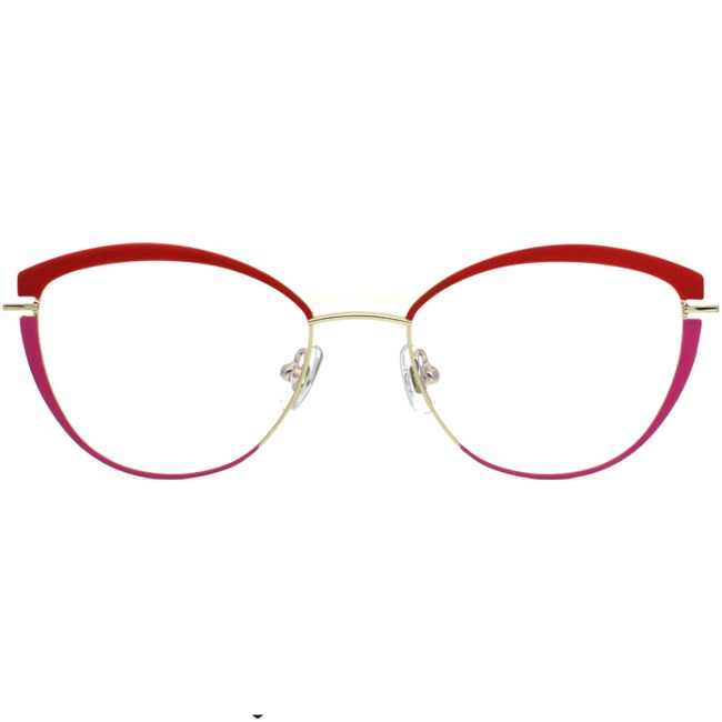Women&#039;s Cats eye-type metal on-the-edge glasses Bartholi BA6894