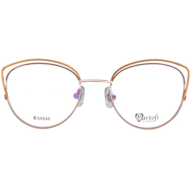 Women&#039;s Round Two-Tone Color Onte Glasses Bartoli BA6848
